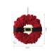 Glitzhome 18"D Christmas Red With Belt Fabric Wreath