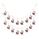 Glitzhome 2 pk 72"L Metal Christmas Santa Garland