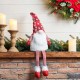 Glitzhome 28"H Fabric Christmas Gnome Shelf Sitter with Dangling Legs