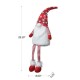 Glitzhome 28"H Fabric Christmas Gnome Shelf Sitter with Dangling Legs