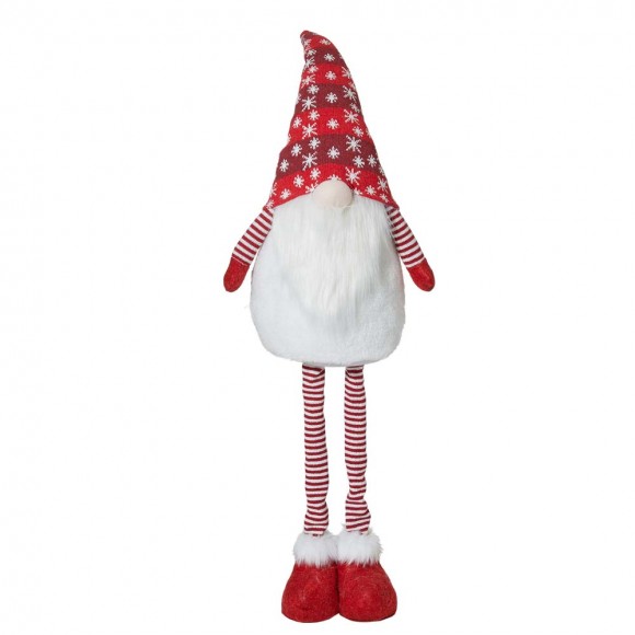 Glitzhome Telescoped Fabric Christmas Gnome Standing Décor