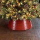 Glitzhome 26"D Red Metal Tree Collar