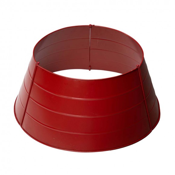 Glitzhome 26"D Red Metal Tree Collar