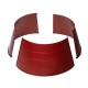 Glitzhome 26"D Red Metal Tree Collar