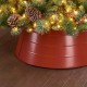 Glitzhome 26"D Red Metal Tree Collar