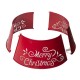 Glitzhome 22"D Red "Merry Christmas" Cutout Metal Tree Collar with Light String
