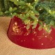 Glitzhome 22"D Galvanized Metal Santa on Sleigh Tree Collar with Light String