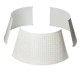 Glitzhome 26"D Washed White Metal Woven Tree Collar