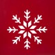 Glitzhome 26"D Red Hexagonal Metal Cutout Snowflake Tree Collar with Light String