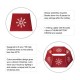 Glitzhome 26"D Red Hexagonal Metal Cutout Snowflake Tree Collar with Light String