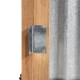 Glitzhome 26"L Galvanized Corrugated Metal & Wooden Christmas Tree Collar