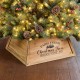 Glitzhome 26"L Natural Wooden Trapezoid Farm Fresh Christmas Tree Collar