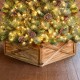 Glitzhome 26"L Natural Wooden Christmas Tree Collar