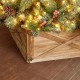 Glitzhome 26"L Natural Wooden Christmas Tree Collar