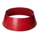 Glitzhome 40.5"D Large Christmas Red Hammered Metal Tree Collar