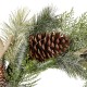 Glitzhome 24"D Flocked Pinecone & Antler Wreath With Lights