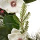 Glitzhome 24"D Iced Magnolia Berry Pine Wreath With Lights