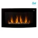 Oak PLUS 35.00"L Modern Wall Mounted Electric Fireplace with 7 Colors Flames and Remote Control