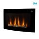 Oak PLUS 35.00"L Modern Wall Mounted Electric Fireplace with 7 Colors Flames and Remote Control