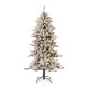 Glitzhome 6ft Pre-Lit Snow Flocked Slim Fir Artificial Christmas Tree with 300 Warm White Lights