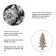 Glitzhome 6ft Pre-Lit Snow Flocked Slim Fir Artificial Christmas Tree with 300 Warm White Lights