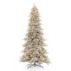 Glitzhome 11ft Pre-Lit Snow Flocked Slim Fir Artificial Christmas Tree with 950 Warm White Lights