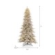 Glitzhome 11ft Pre-Lit Snow Flocked Slim Fir Artificial Christmas Tree with 950 Warm White Lights