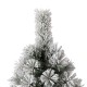 Glitzhome 6ft Pre-Lit Snow Flocked Pencil Pine Artificial Christmas Tree with 300 Warm White Lights