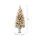 Glitzhome 5ft Pre-Lit Snow Flocked Pine Artificial Christmas Porch Tree with 150 Warm White Lights