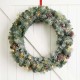 Glitzhome 30"D Pre-Lit Glittered Pine Cone Christmas Wreath with 50 Warm White Lights