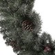 Glitzhome 30"D Pre-Lit Glittered Pine Cone Christmas Wreath with 50 Warm White Lights