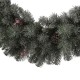 Glitzhome 36"D Oversized Pre-Lit Glittered Pine Cone Christmas Wreath with 50 Warm White Lights