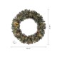 Glitzhome 36"D Oversized Pre-Lit Glittered Pine Cone Christmas Wreath with 50 Warm White Lights