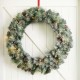 Glitzhome 36"D Oversized Pre-Lit Glittered Pine Cone Christmas Wreath with 50 Warm White Lights