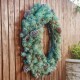 Glitzhome 42"D Oversized Pre-Lit Glittered Pine Cone Christmas Wreath with 70 Warm White Lights