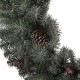 Glitzhome 42"D Oversized Pre-Lit Glittered Pine Cone Christmas Wreath with 70 Warm White Lights