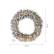 Glitzhome 36"D Oversized Pre-Lit Snow Flocked Christmas Wreath with 60 Warm White Lights