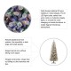 Glitzhome 7.5ft Pre-Lit Snow Flocked Pencil Pine Artificial Christmas Tree with 300 Warm White/Multi-Color Lights