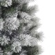 Glitzhome 7.5ft Pre-Lit Snow Flocked Pencil Pine Artificial Christmas Tree with 350 Warm White Lights