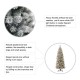 Glitzhome 7.5ft Pre-Lit Snow Flocked Pencil Pine Artificial Christmas Tree with 350 Warm White Lights