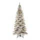 Glitzhome 7.5ft Pre-Lit Snow Flocked Layered Spruce Artificial Christmas Tree with 350 Warm White Lights