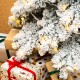 Glitzhome 7.5ft Pre-Lit Snow Flocked Layered Spruce Artificial Christmas Tree with 350 Warm White Lights