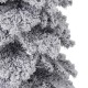 Glitzhome 7.5ft Pre-Lit Snow Flocked Layered Spruce Artificial Christmas Tree with 350 Warm White Lights