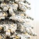 Glitzhome 7.5ft Pre-Lit Snow Flocked Layered Spruce Artificial Christmas Tree with 350 Warm White Lights