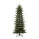 Glitzhome 7.5ft Pre-Lit Green Pencil Pine Artificial Christmas Tree with 450 Warm White Lights
