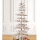 Glitzhome 7ft Deluxe Pre-Lit Snow Flocked Pine Artificial Christmas Tree with 400 Warm White Lights