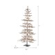 Glitzhome 7ft Deluxe Pre-Lit Snow Flocked Pine Artificial Christmas Tree with 400 Warm White Lights