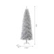 Glitzhome 7.5ft Silver Tinsel Artificial Christmas Tree