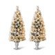 Glitzhome 5ft Pre-Lit Snow Flocked Pine Artificial Christmas Porch Tree with 150 Warm White Lights, Set of 2