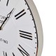 Glitzhome 28"D Farmhouse Metal Enamel Wall Clock (White/Black)